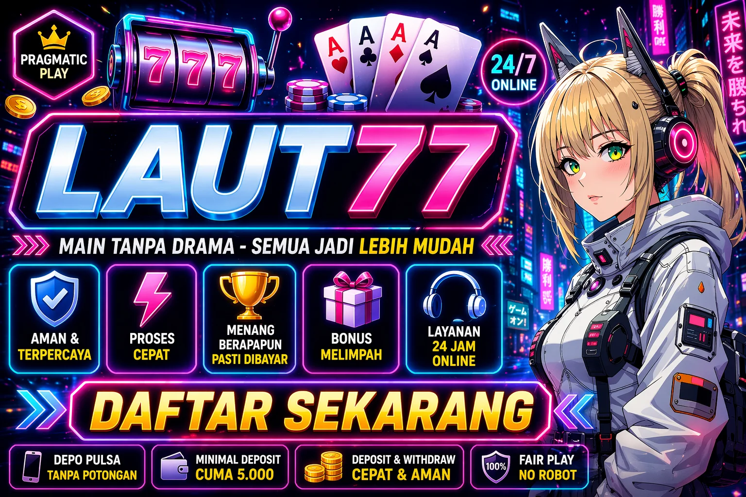 Galeri foto LAUT77 – Tempat Main Game Fantasi Tanpa Drama Mood Naik Maksimal di Jakarta